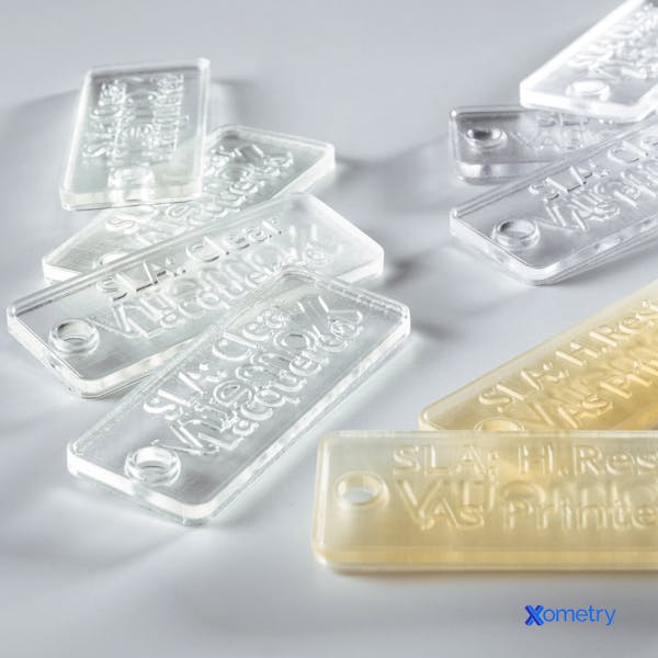 SLA 3d-printed tags