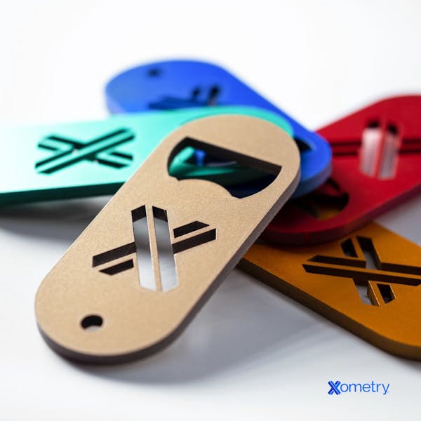Colored anodized parts
